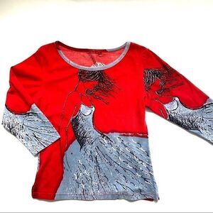 Unique Sequined Cotton Blend Top